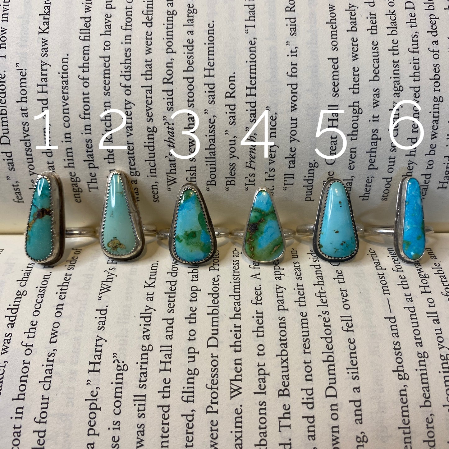 Sonoran Mountain Turquoise and Silver Statement Rings