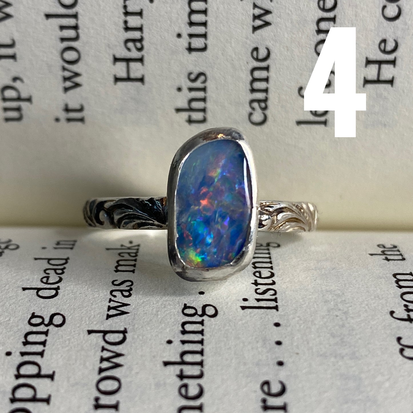 Opal and Sterling Silver Rings