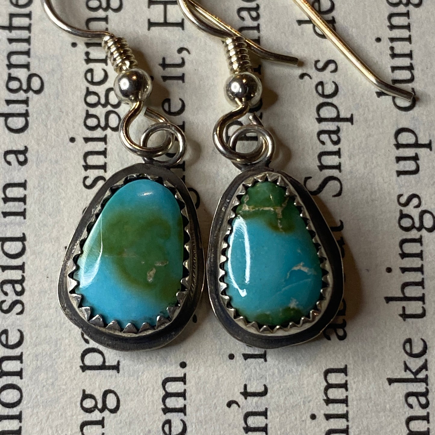 Sonoran Gold Turquoise Simple Dangle Earrings