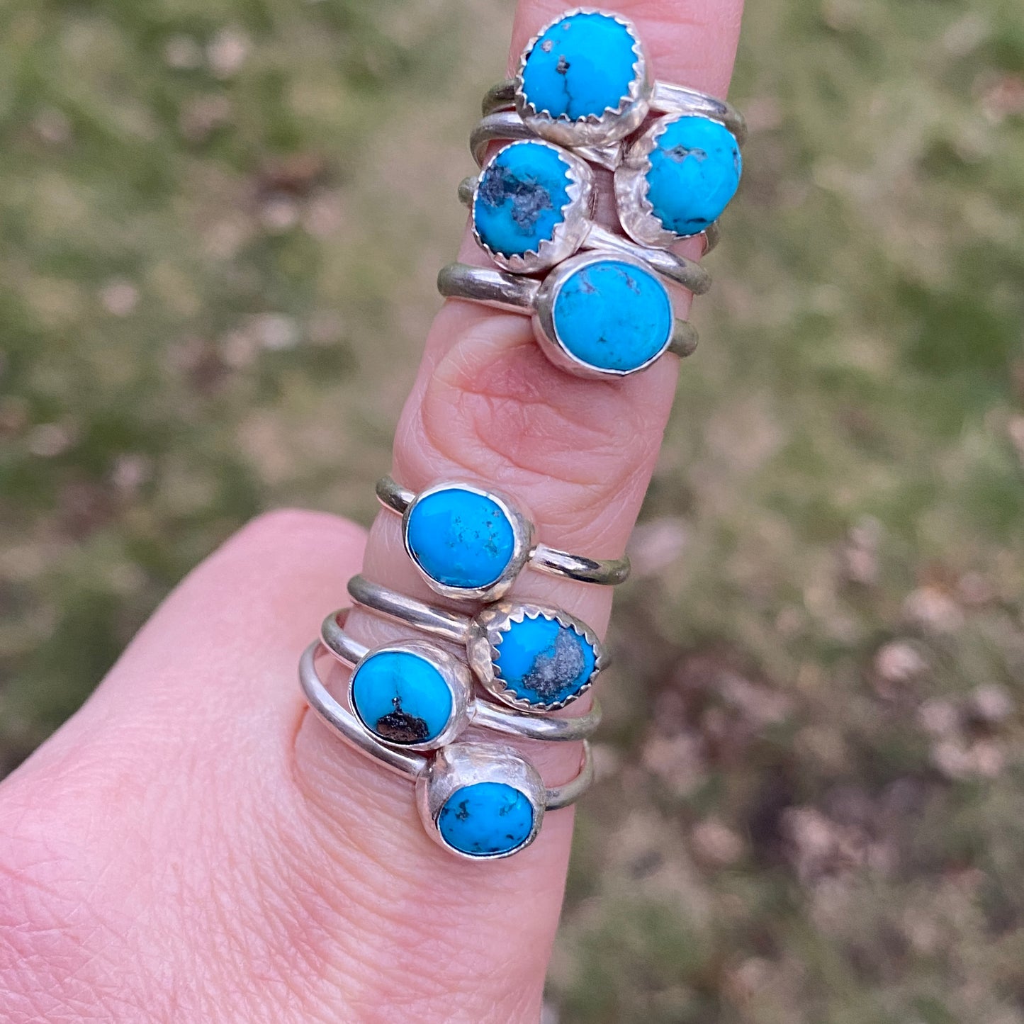 Kingman Turquoise Mini Rings
