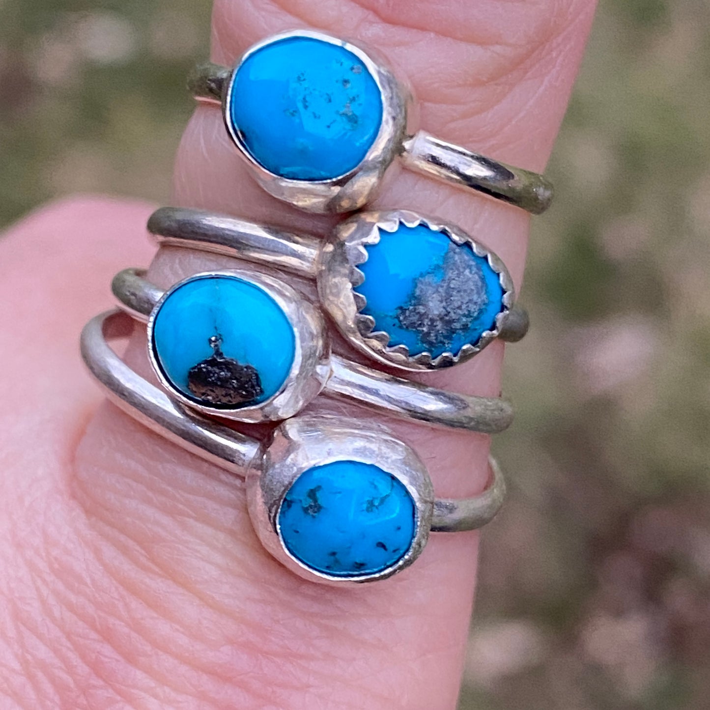 Kingman Turquoise Mini Rings